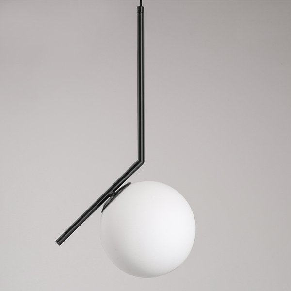 Светильник Flos IC Lighting Black Pendant Lamp Черный Белый в Новосибирске | Loft Concept 