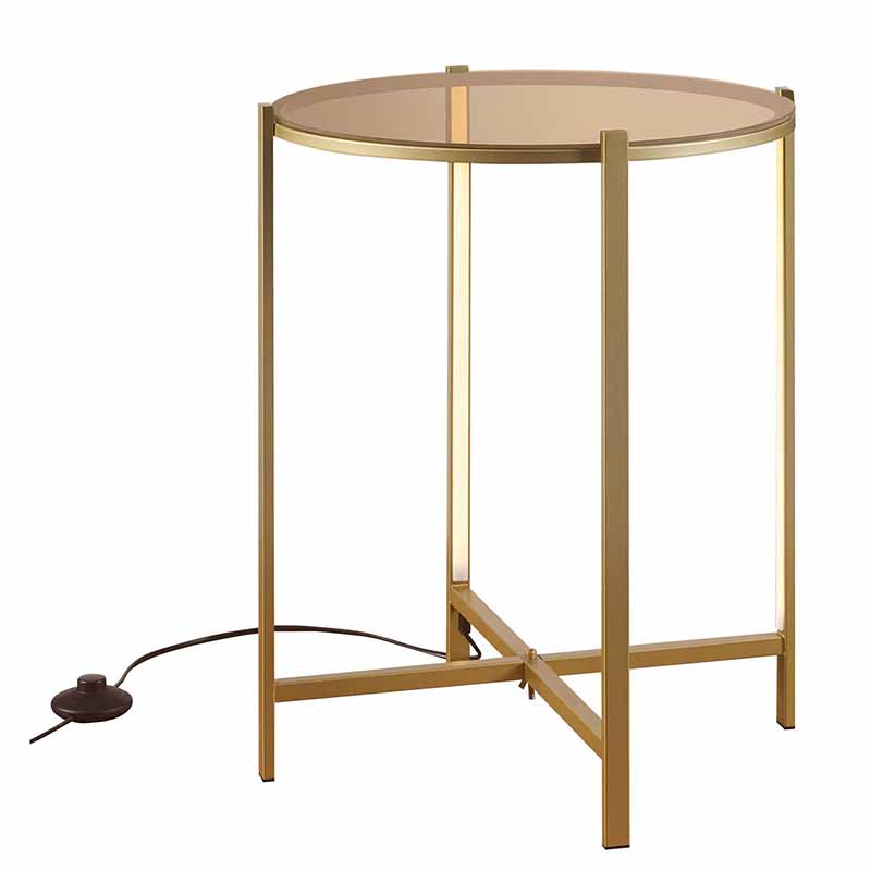 Приставной стол Galia Side Table Bronze LED Бронза в Новосибирске | Loft Concept 