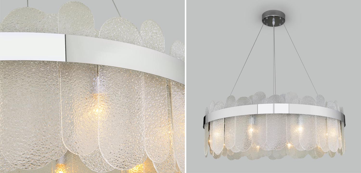 Люстра Decorative Oval Plates chrome - фото