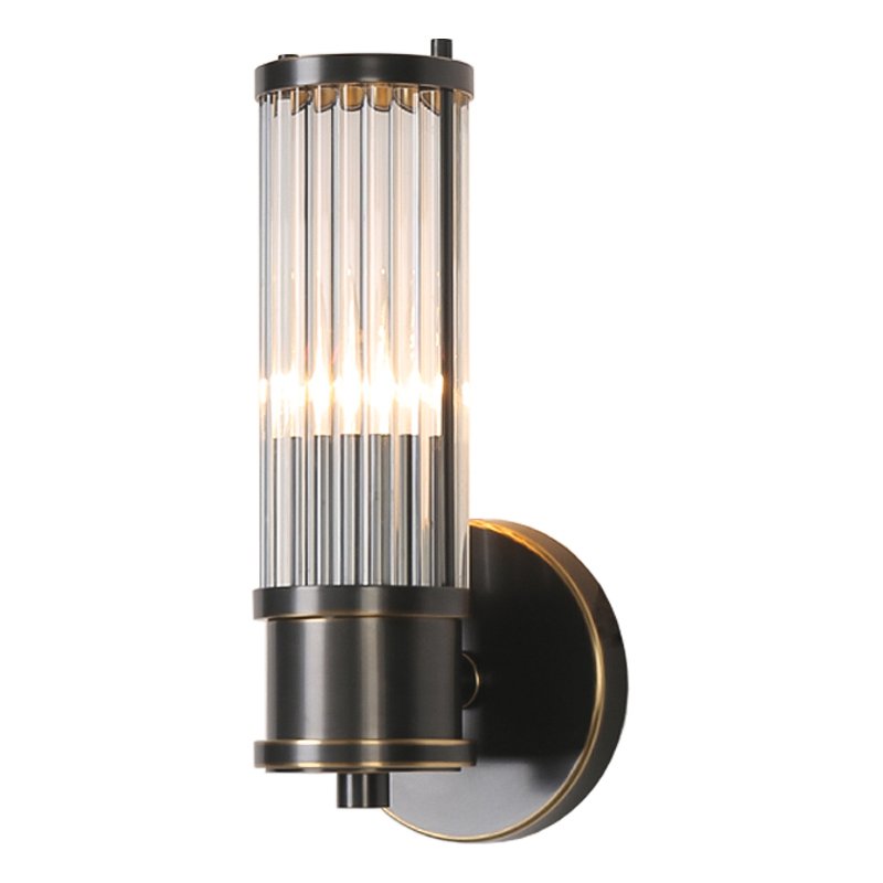 Ralph Lauren Бра Allen Single Sconce Темная бронза Прозрачный (Transparent) в Новосибирске | Loft Concept 