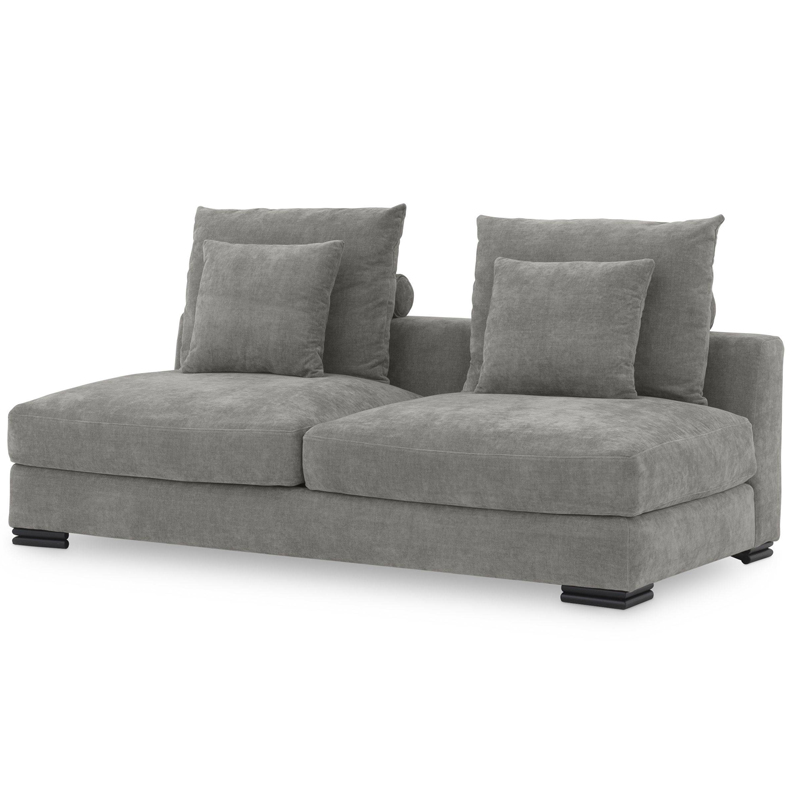 Диван Eichholtz Sofa Clifford 2-Seater grey Серый Черный в Новосибирске | Loft Concept 