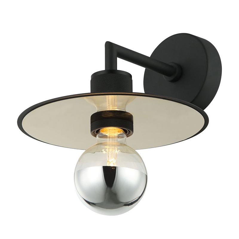 Бра Bruno Hat Black Wall Lamp Черный Золотой в Новосибирске | Loft Concept 