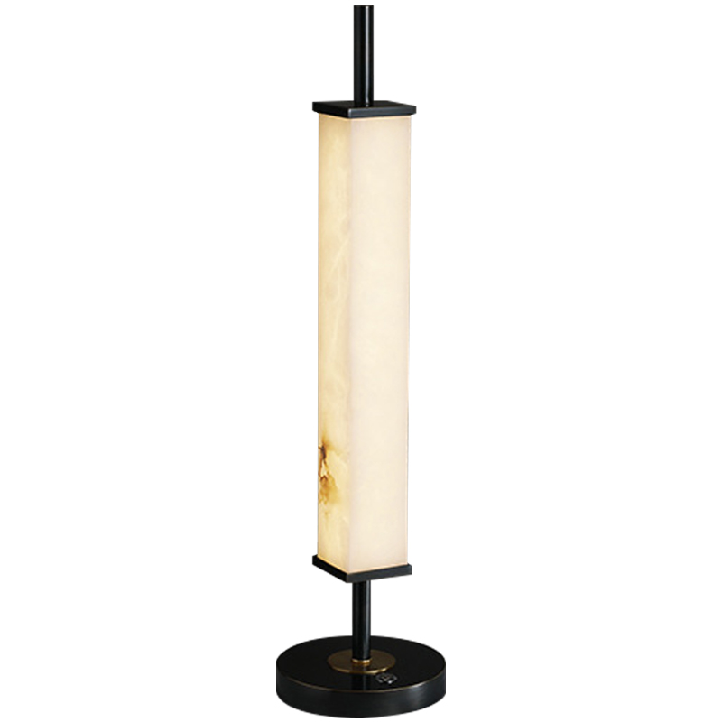 Настольная лампа Gaelle Modern Marble Table Lamp Темная медь Черный Белый Мрамор Bianco в Новосибирске | Loft Concept 