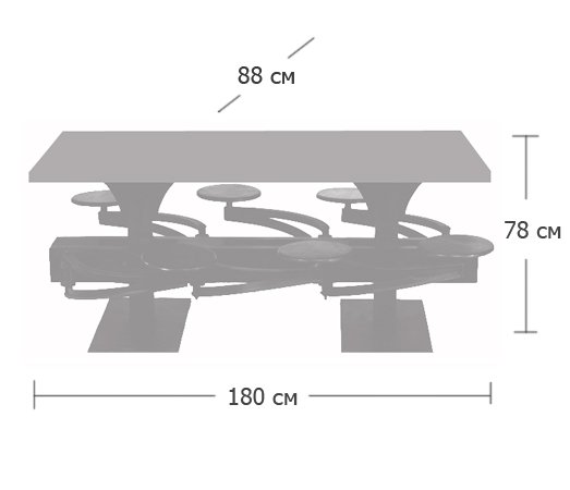 Обеденный стол Perrin Communal Table Loft в Новосибирске