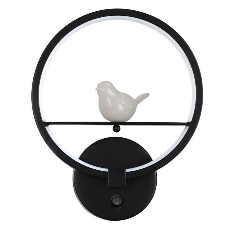 Бра Bird Ring Sconce black Черный в Новосибирске | Loft Concept 