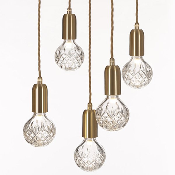 Подвесной светильник lee broom Ceare Crystal Bulb Chandelier Золотой в Новосибирске | Loft Concept 