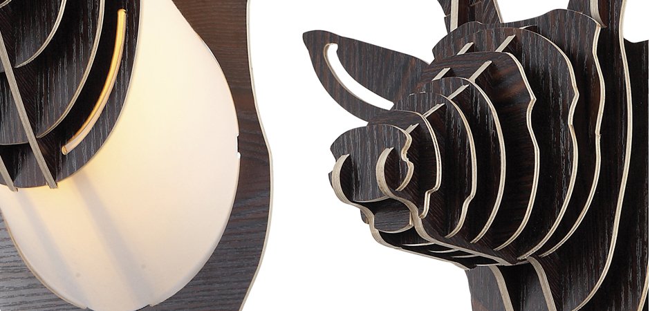 Бра Олень Cardboard Deer Wall Lamp dark - Loft-Concept в Новосибирске