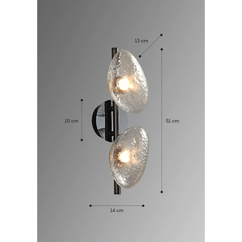 Бра LINDIS FROST LONG WALL 2 лампы Прозрачное стекло в Новосибирске