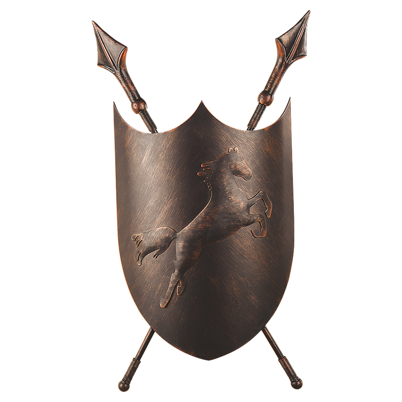 Бра Shield Horse Sconce Коричневый винтаж в Новосибирске | Loft Concept 