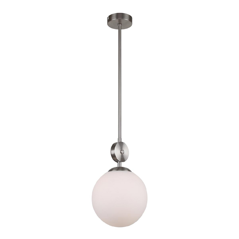 Подвесной светильник Kyran Nickel Hanging Lamp Никель Белый в Новосибирске | Loft Concept 