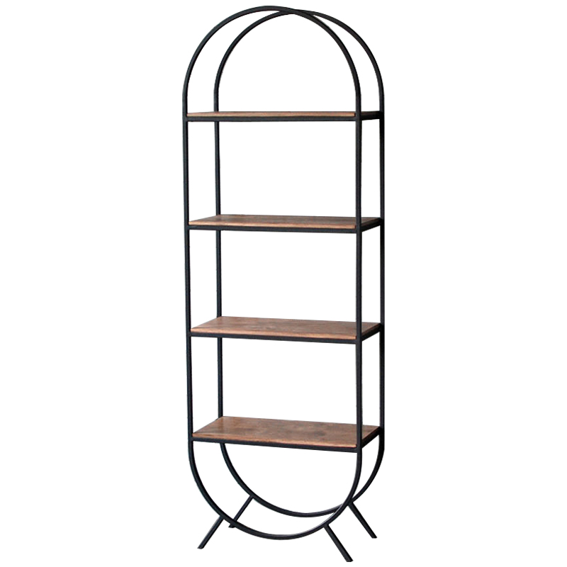 Стеллаж Lugo Industrial Metal Rust Black Rack Коричневый Черный в Новосибирске | Loft Concept 