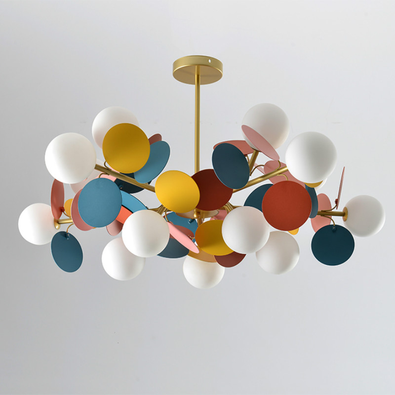 Люстра MATISSE Chandelier multicolor Золотой Белый Мульти в Новосибирске | Loft Concept 