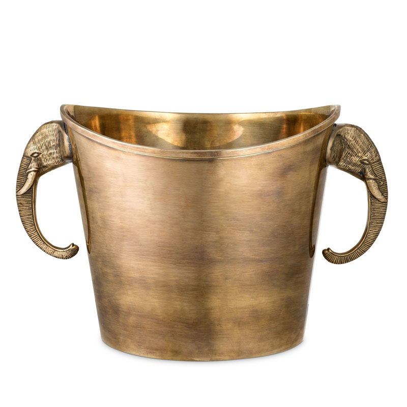 Ведерко для льда Eichholtz WINE COOLER MAHARAJA brass Винтажная латунь в Новосибирске | Loft Concept 