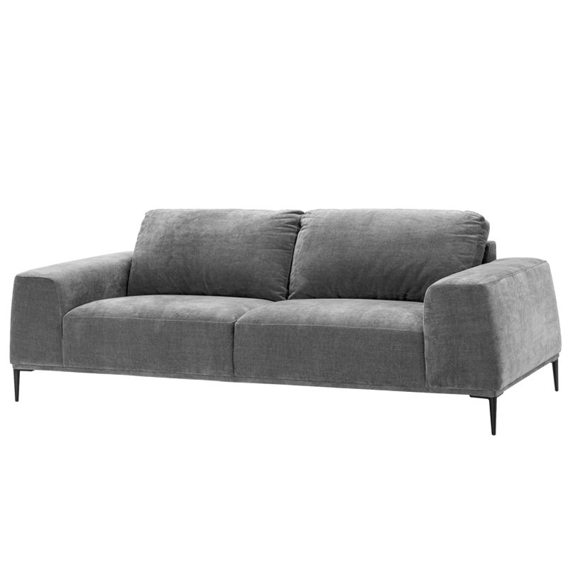 Диван Eichholtz Sofa Montado grey Серый Черный в Новосибирске | Loft Concept 