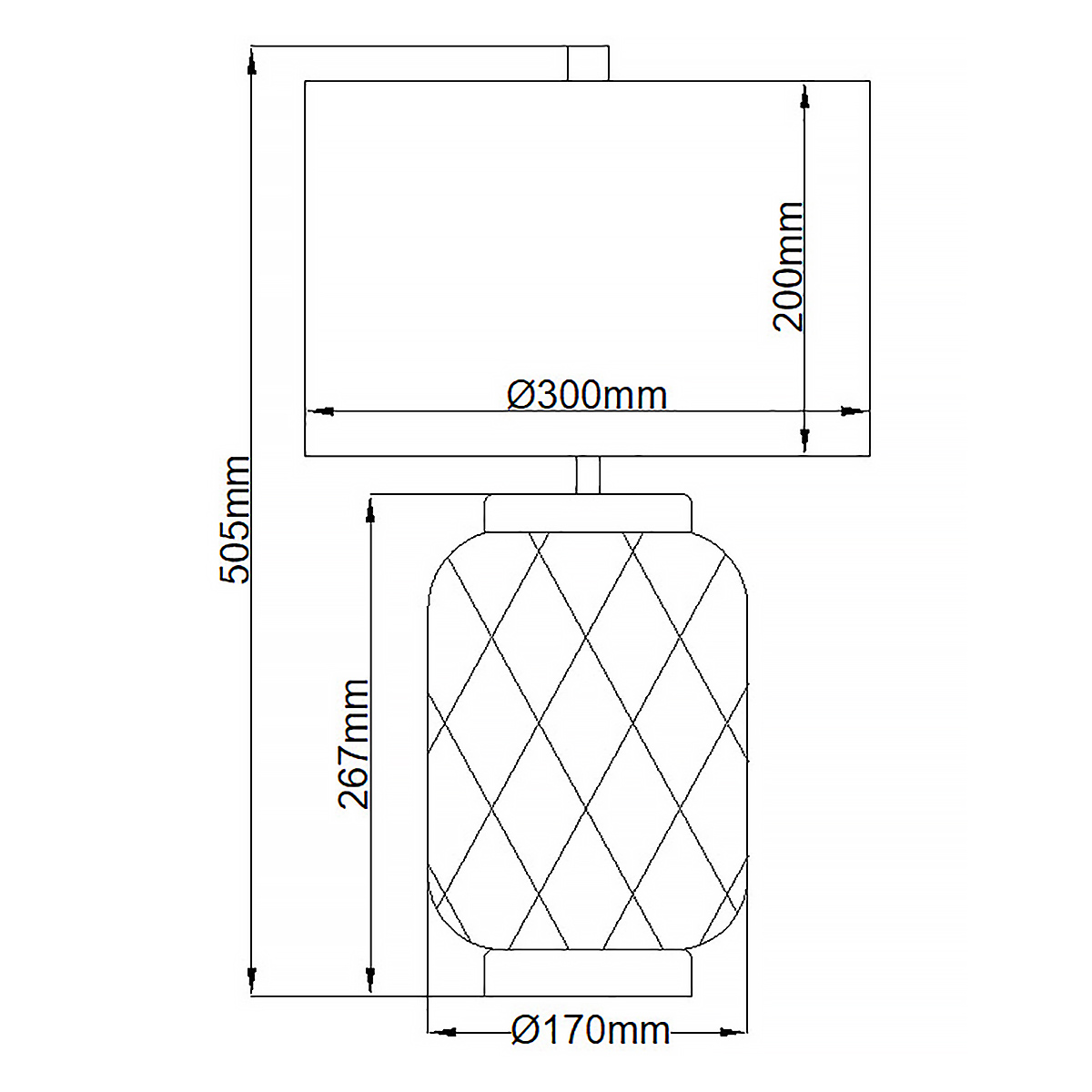 Настольная лампа с цилиндрическим абажуром и прозрачным стеклянным основанием Quintiesse в Новосибирске