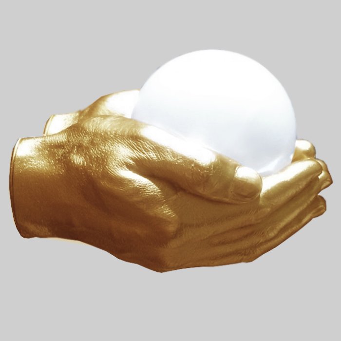 Бра Glowing Ball In The Gold Hands Золотой в Новосибирске | Loft Concept 