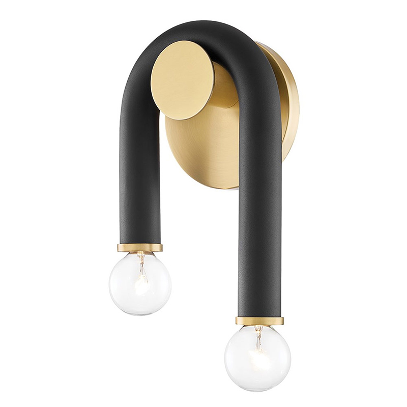 Бра Paulson floppy wall sconce gold Черный Золотой в Новосибирске | Loft Concept 