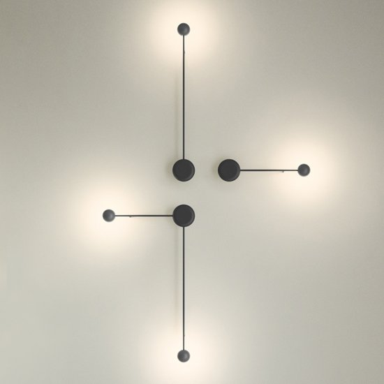 Бра Pin Wall Light black Белый в Новосибирске | Loft Concept 