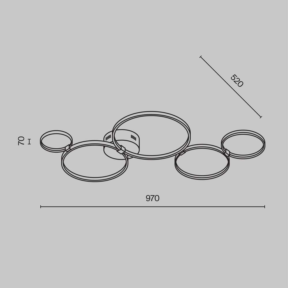 Потолочный светильник Olympia 3000-4000К 43Вт в Новосибирске
