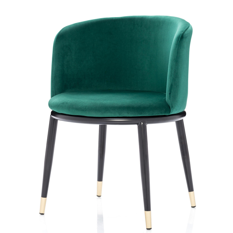 Стул Dining Chair Foucault Green Зеленый Черный Золотой в Новосибирске | Loft Concept 