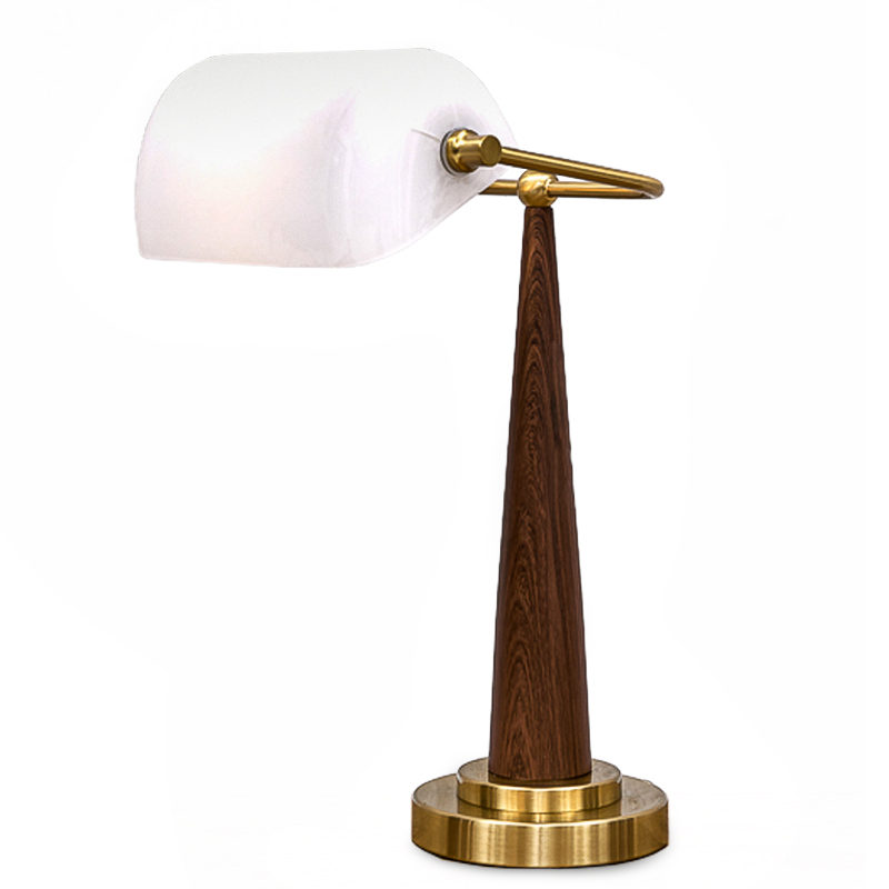 Настольная лампа Ziani Table lamp Белый Коричневый Латунь в Новосибирске | Loft Concept 