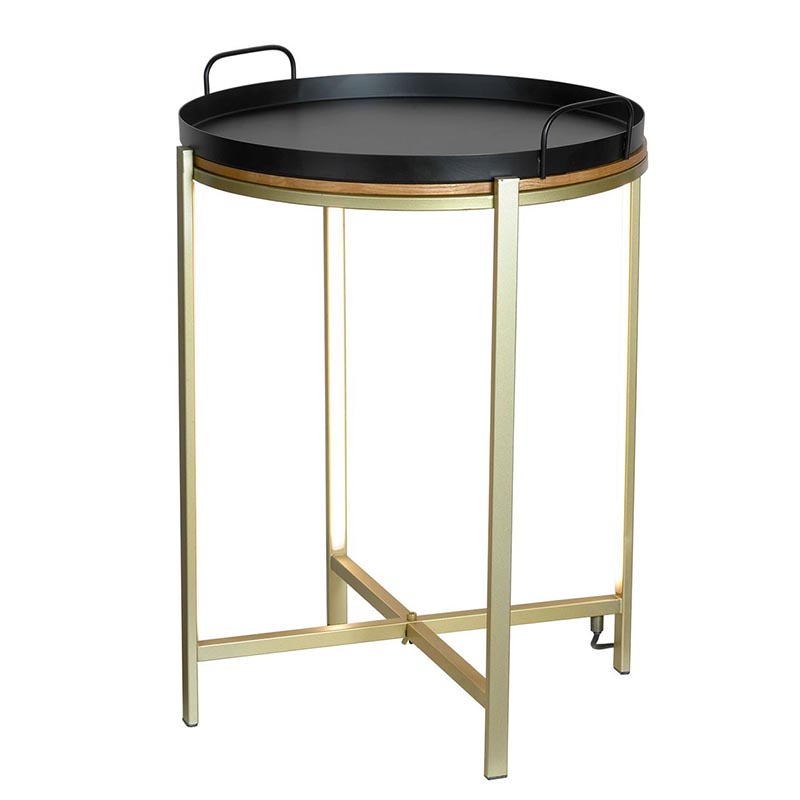 Приставной стол Nagib Side Table Bronze LED Бронза в Новосибирске | Loft Concept 