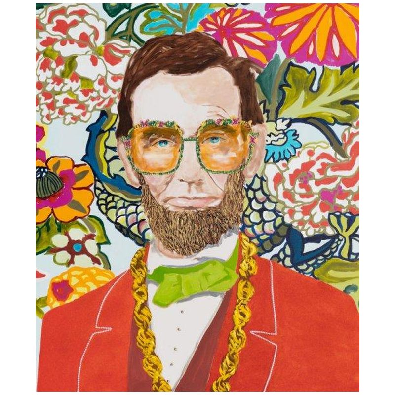 Картина Abe Lincoln with Donkey Chain, Floral Wallpaper, and Red Jacket Мульти Картина Abe Lincoln with Donkey Chain, Floral Wallpaper, and Red Jacket Мульти в Новосибирске | Loft Concept