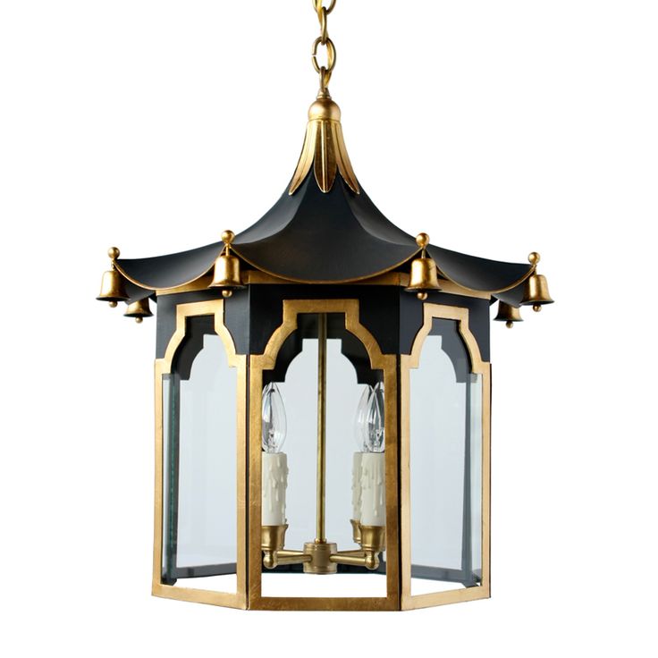 Люстра Pendant Lamp Chinese Pagoda Черный Золотой в Новосибирске | Loft Concept 