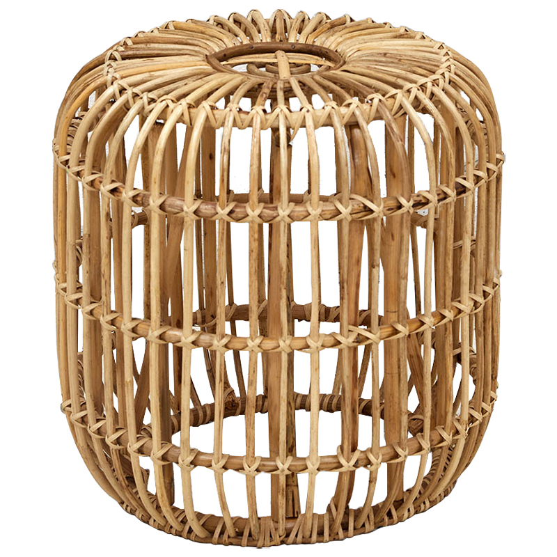 Плетеный приставной столик Wicker Side Table Древесина в Новосибирске | Loft Concept 