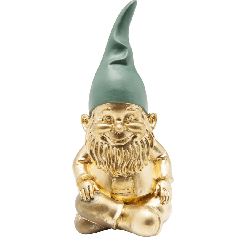 Статуэтка Golden Sitting Gnome Золотой в Новосибирске | Loft Concept 