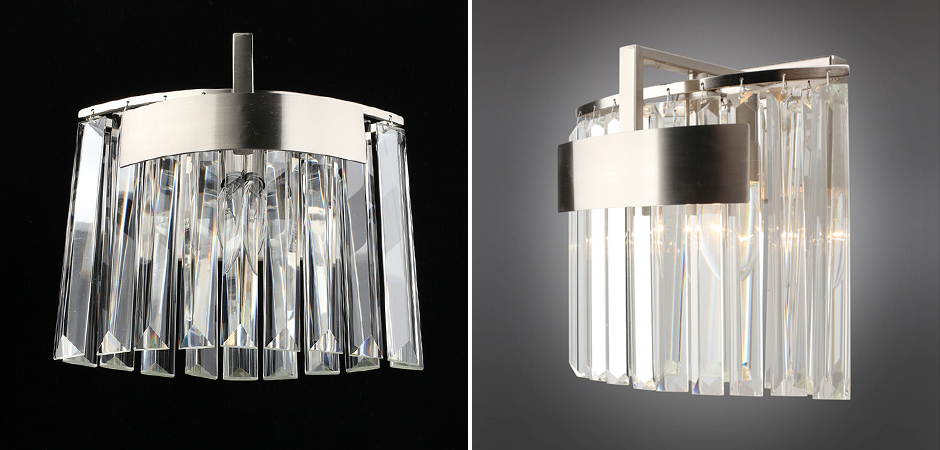 Хрустальное бра Harmonica Никель - фото №1