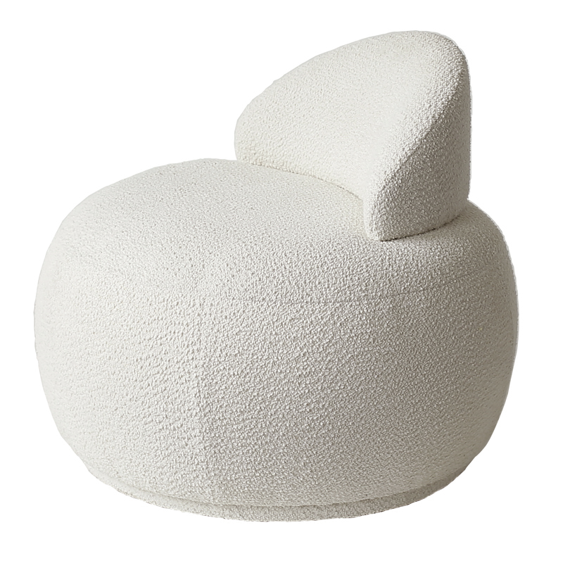 Кресло Boucle Snowball Armchair Белый в Новосибирске | Loft Concept 