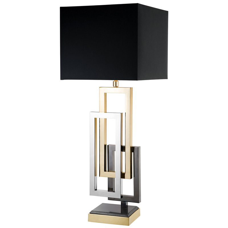 Настольная лампа Eichholtz Table Lamp Regine Черный Никель Темный никель Золотой в Новосибирске | Loft Concept 