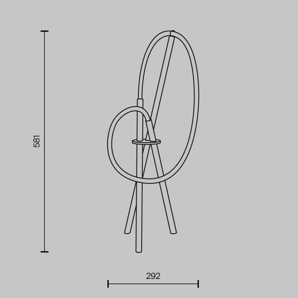 Настольный светильник Crochet Black 3000К 15Вт в Новосибирске