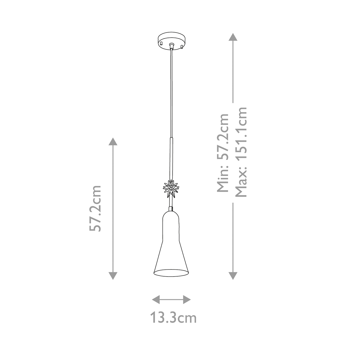Подвесной светильник с конусным плафоном и декоративной звездой 57 см Elstead Lighting в Новосибирске