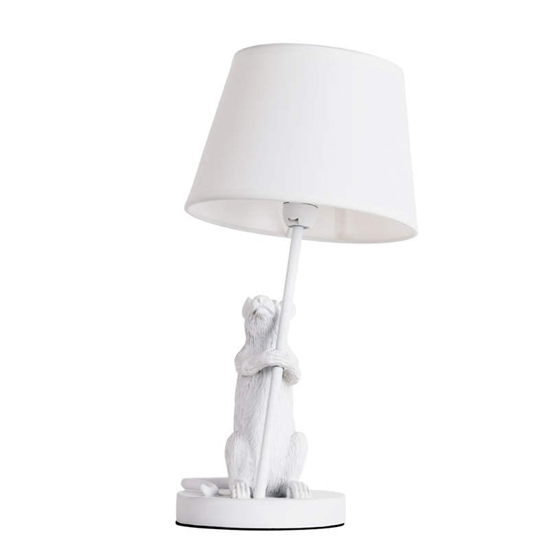 Настольная лампа White Mouse holding a lamp Белый в Новосибирске | Loft Concept 