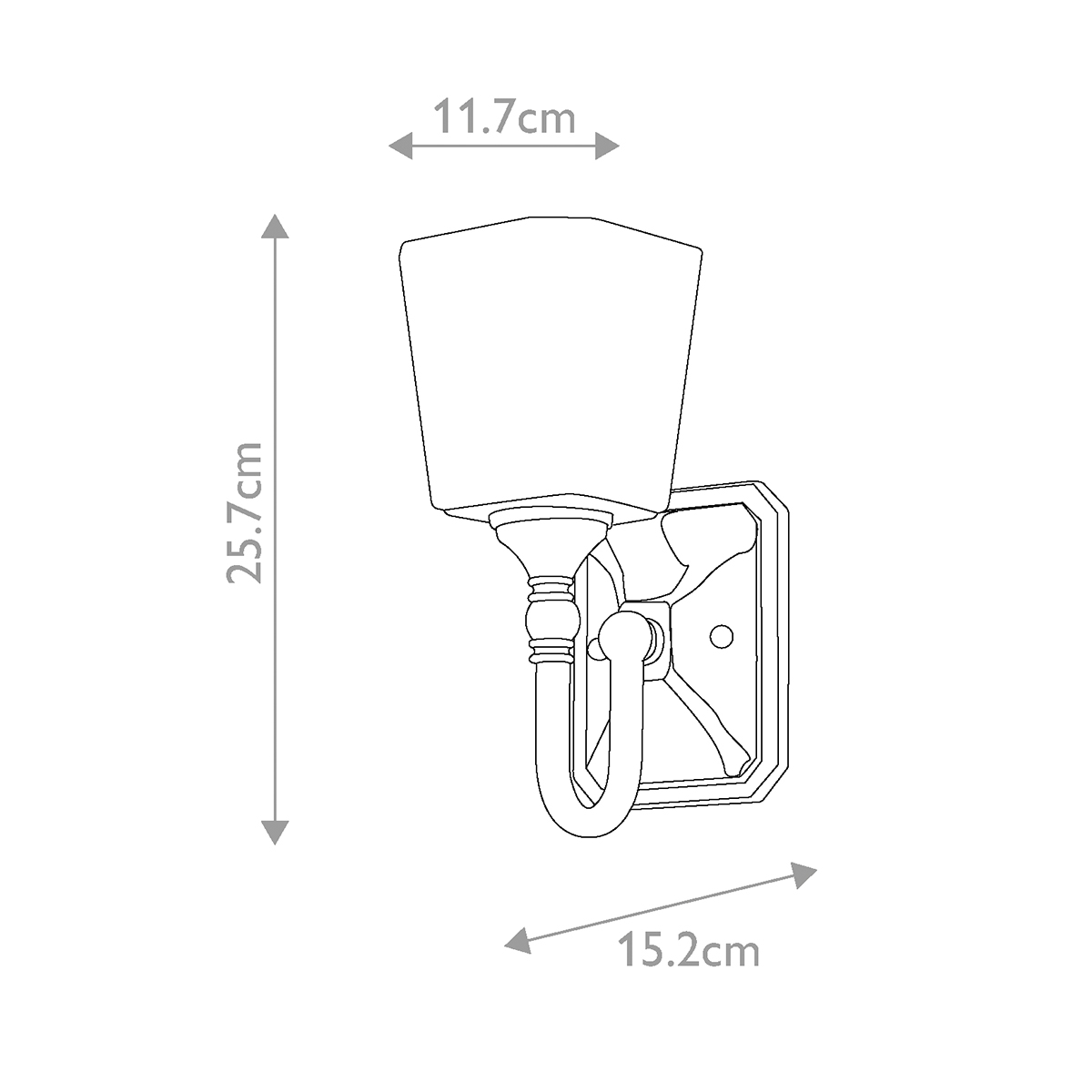 Бра для ванных комнат с белым матовым плафоном квадратной формы на основании цвета хром Feiss в Новосибирске