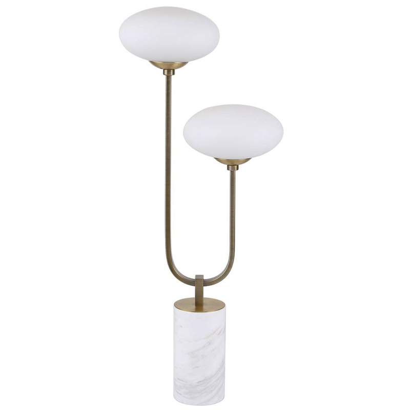 Oval Balls Mushrooms Table Lamp Brass Латунь Прозрачный белый в Новосибирске | Loft Concept 