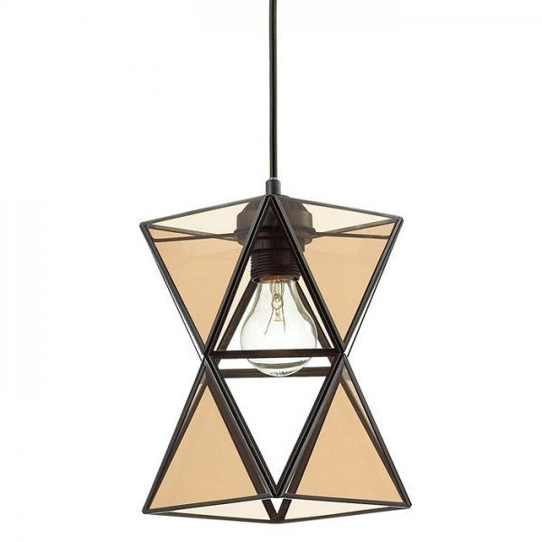 Подвесной светильник PolyPyramid Glass Pendant Cognac Янтарь (Amber) в Новосибирске | Loft Concept 