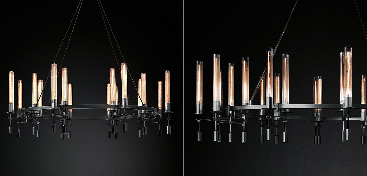 Люстра Fontanelle Chandelier black - фото