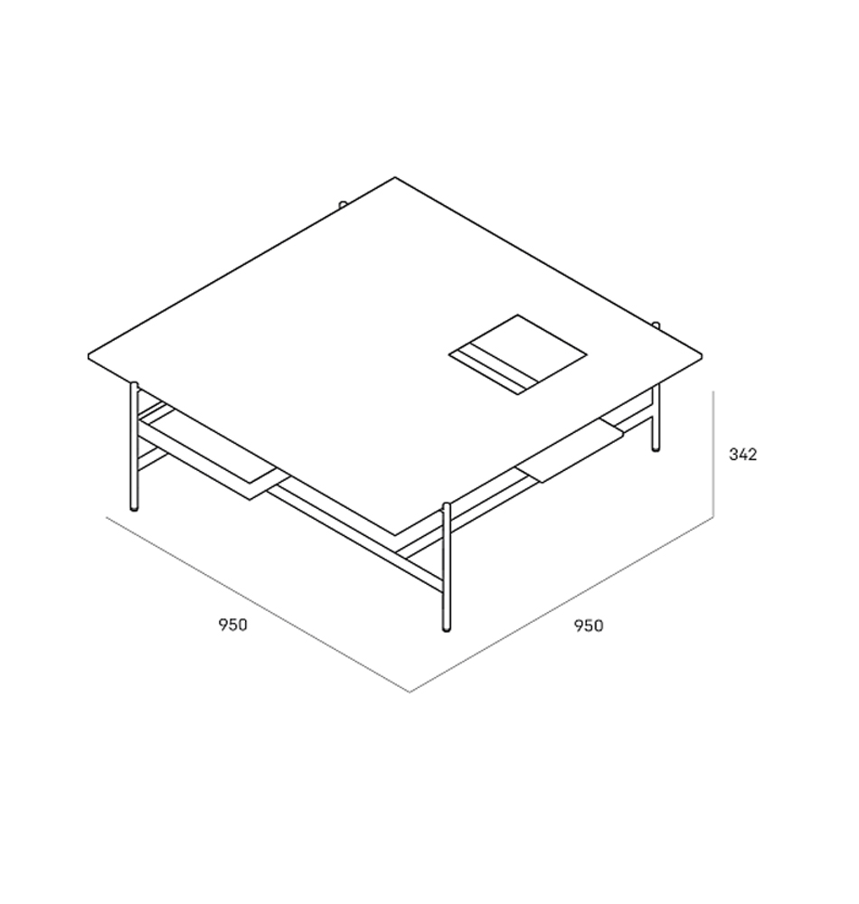 Karat журнальный столик цвета серый камень с съемным подносом в Новосибирске