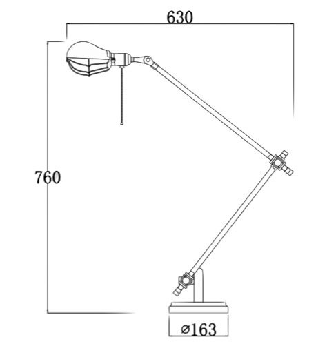 Настольный светильник Steampunk Extension Pole Table 2 в Новосибирске