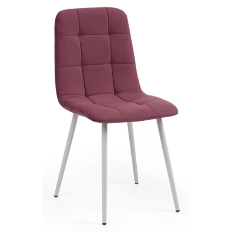 Стул Nancy Velour Plum Chair Сливовый (Plum) Белый в Новосибирске | Loft Concept 