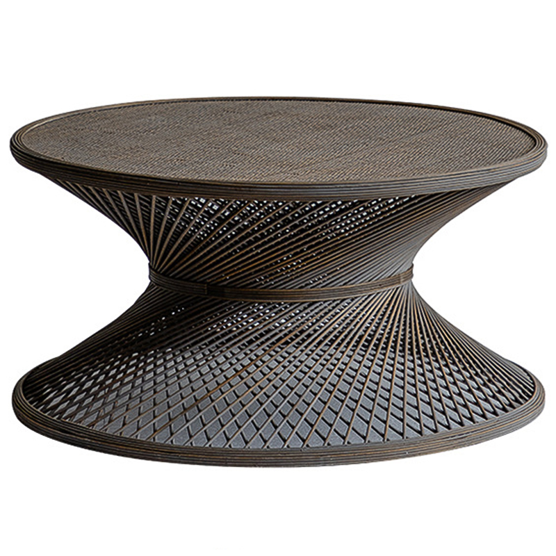 Кофейный стол Zaire Wicker Coffee Table Dark Коричневый в Новосибирске | Loft Concept 