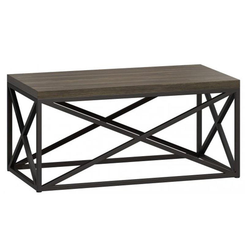 Кофейный стол Industrial Oak Geometric Coffee Table Серый Черный в Новосибирске | Loft Concept 