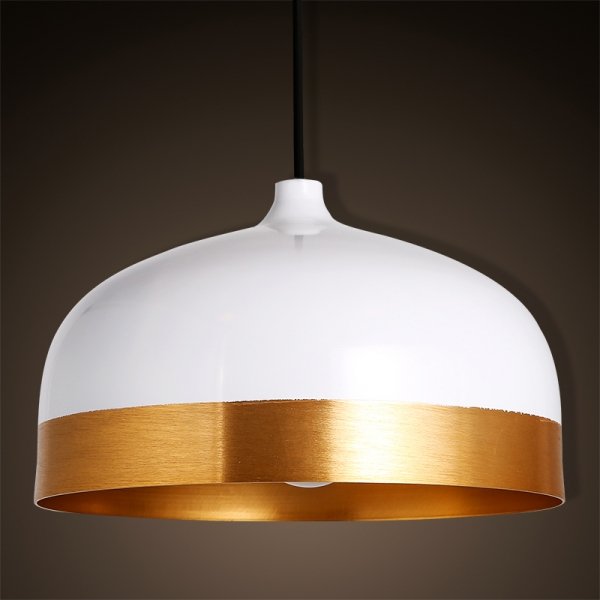 Подвесной светильник Cone Lux Pendant White Белый Глянцевое золото в Новосибирске | Loft Concept 