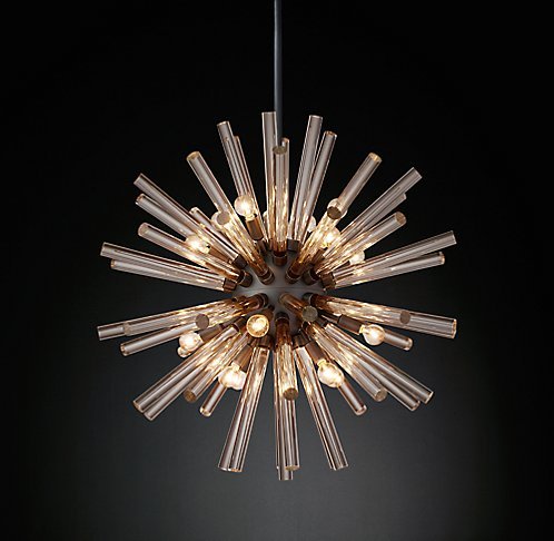 Светильник Crystal Starburst Chandelier Round Черный в Новосибирске | Loft Concept 