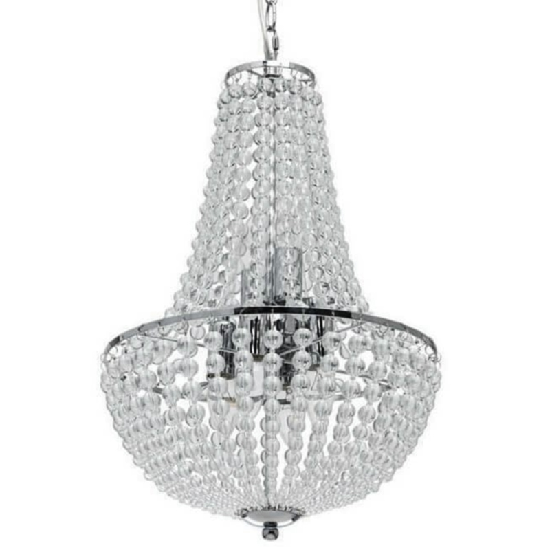 Люстра Virginia Clear Beads Chandelier chrome Хром Прозрачное Стекло в Новосибирске | Loft Concept 