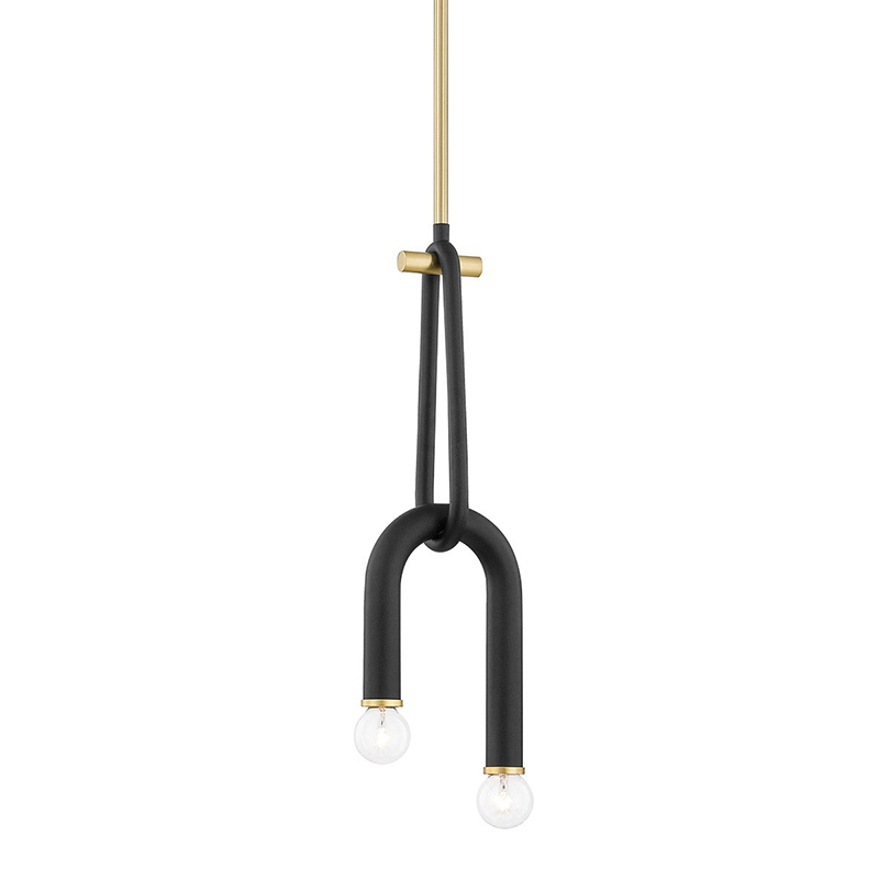 Светильник Paulson floppy pendant gold Черный Золотой в Новосибирске | Loft Concept 