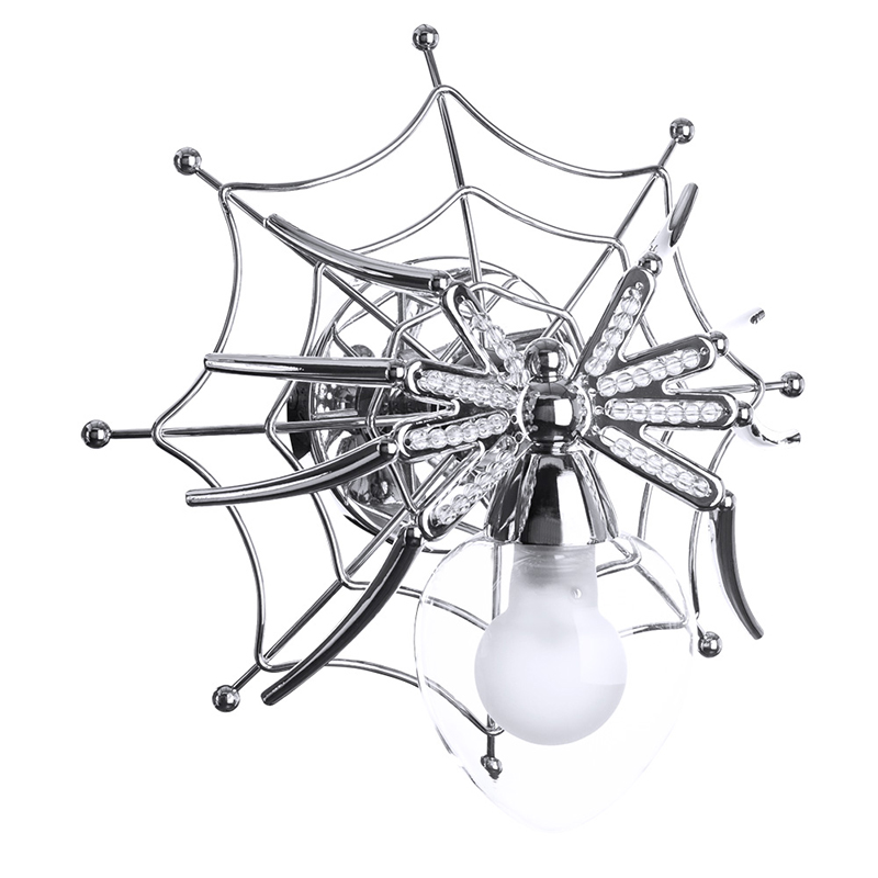 Бра Паук с паутиной Spiders lamp  Серебряный в Новосибирске | Loft Concept 